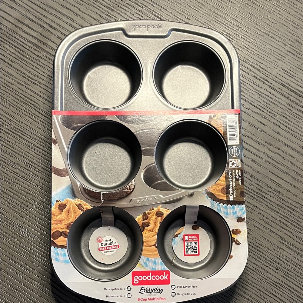 GoodCook Non-Stick Gray Muffin Pan